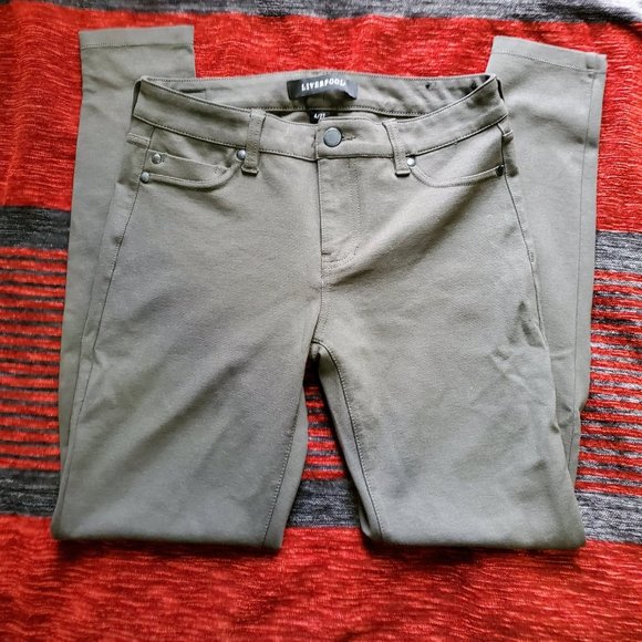NWOT Liverpool Green Skinny Pants - Picture 6 of 7
